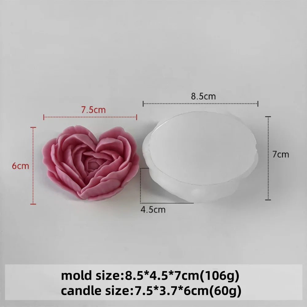 7-Piece 3D Flower Silicone Candle & Soap Mold Set | StriveRiseFit
