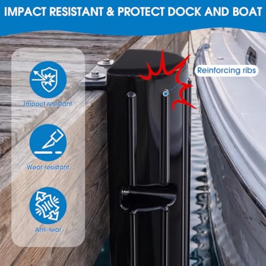 Dock Bumper Fenders 2-Pack | Marine Fender Guard Vertical Edge Protection | StriveRiseFit