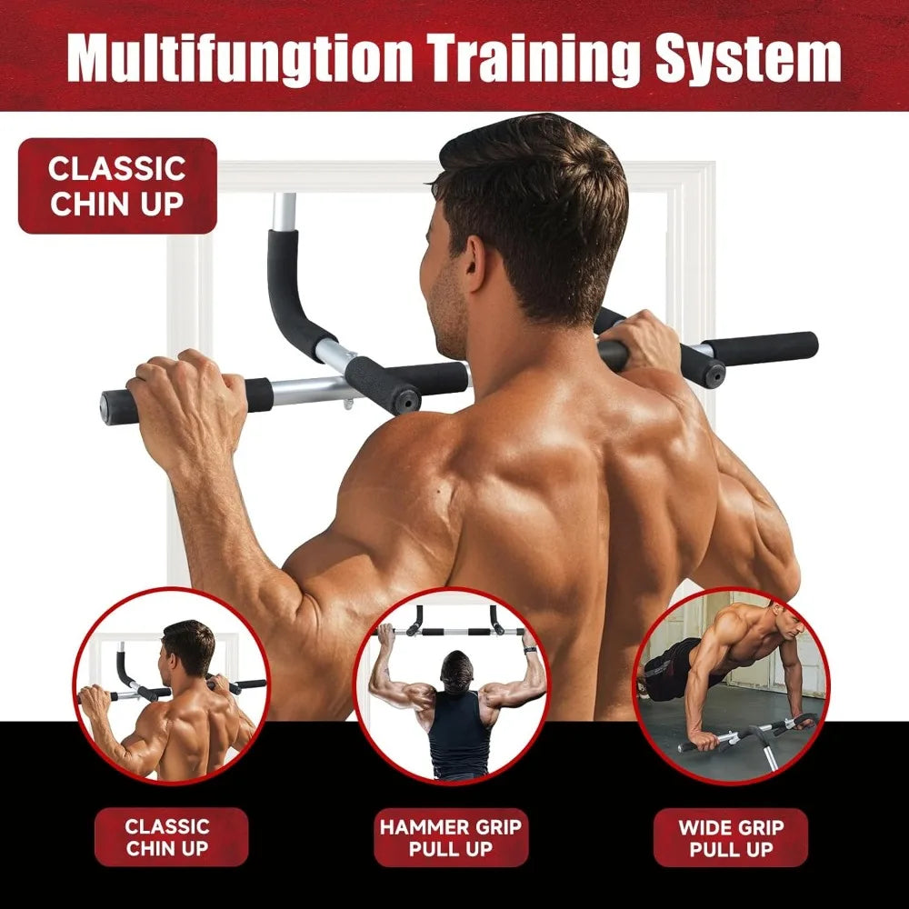 Pull-Up Bar For Door Frame,  Upper Body Fitness Workout For Home Gyms ~ Adjustable and Portable