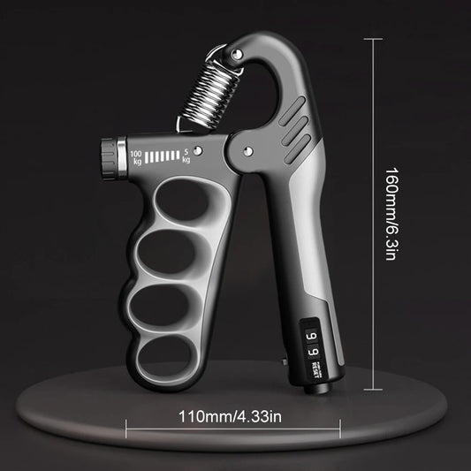 Hand Grip Strengthener 5-100kg Adjustable R-Shape Ergonomic with Rep Counter | StriveRiseFit