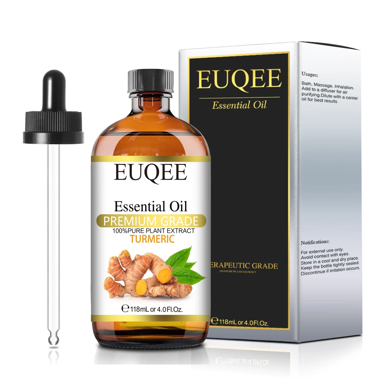 EUQEE 118ML Large Bottle of Essential Oil For Aroma Therapy Humidifier, DIY Soap, Massage