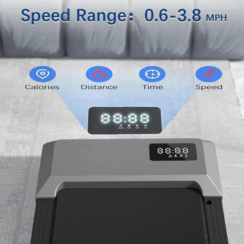 300lbs Treadmill for Home 2.5HP Treadmills Walking Pad LCD Digital Data Display 2 in1 Walking Running Fitness Exercise Machine