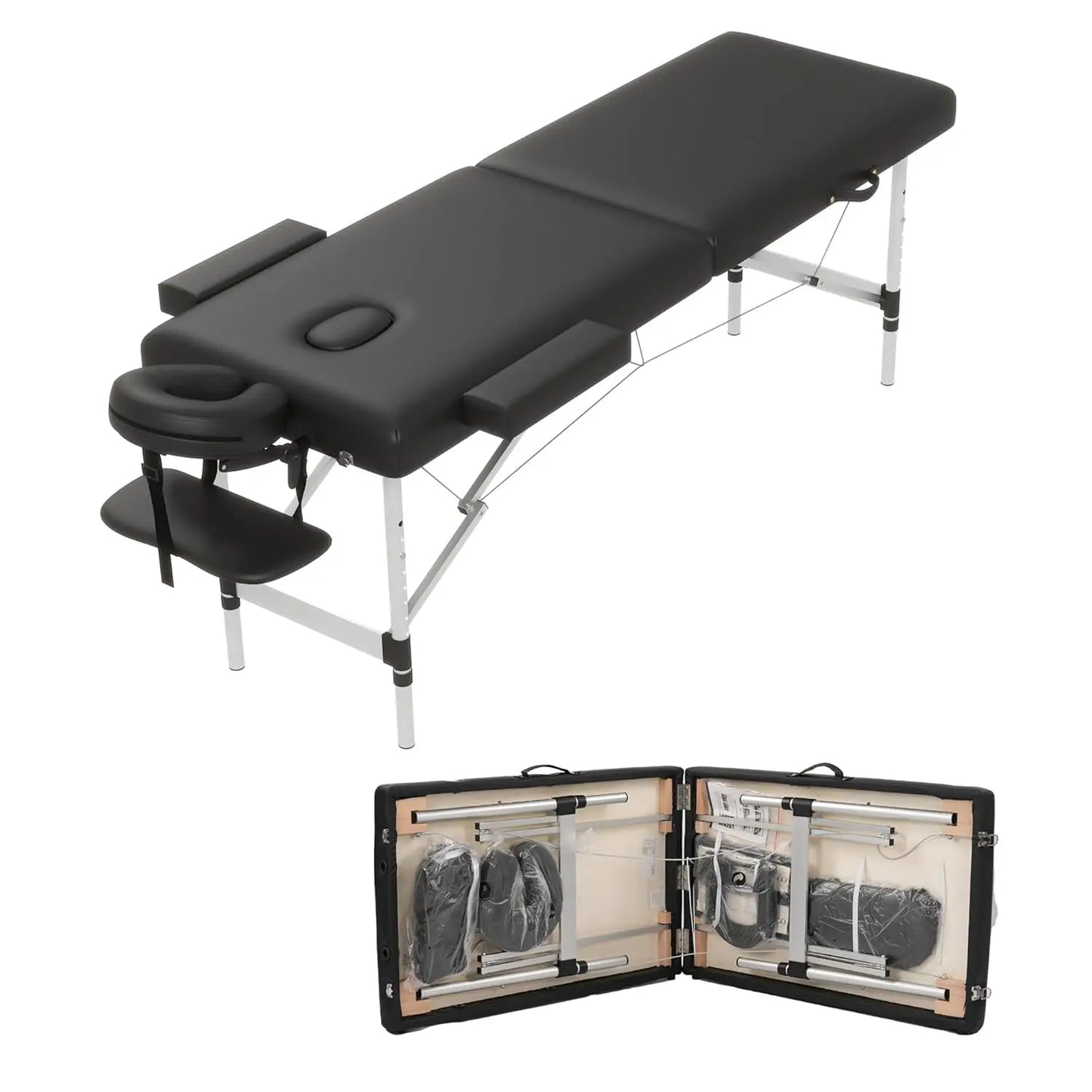 Portable Foldable Massage Table with Face Cradle — 2 & 3 Fold Options | StriveRiseFit