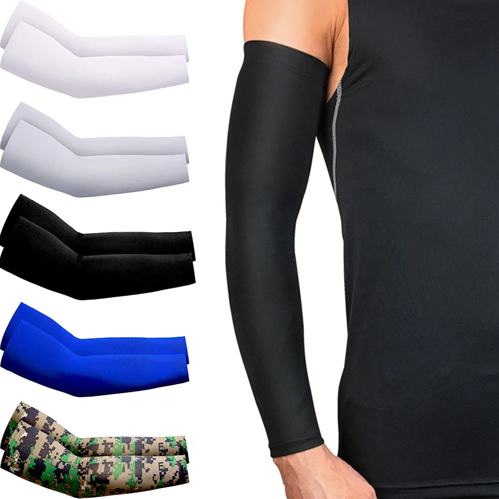UV Protection Cooling Arm Sleeves, Unisex Sun Cover for Running, Cycling & Outdoor, 21 Colors | StriveRiseFit