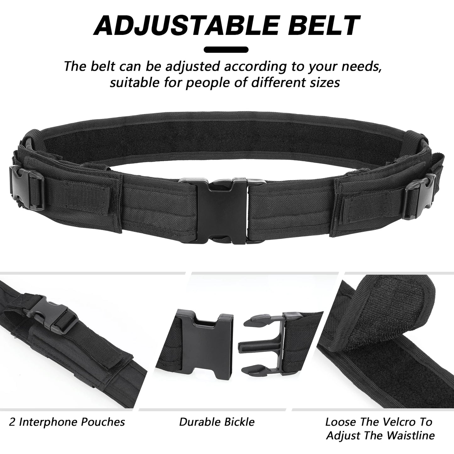 TOMSHOO Military Tactical Vest - Multi-Pocket Combat Vest for Hunting & Outdoor