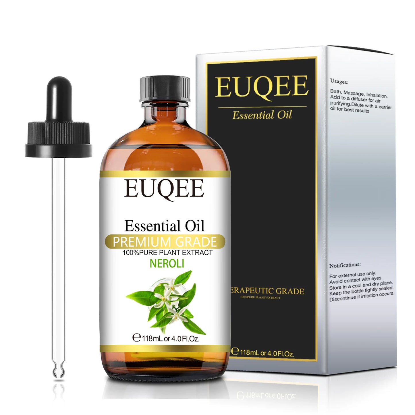 EUQEE 118ML Large Bottle of Essential Oil For Aroma Therapy Humidifier, DIY Soap, Massage