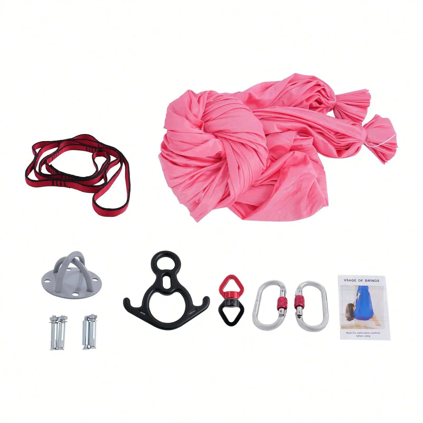 Aerial Silks Equipment for Aerial Yoga Aerial Dance Acrobatic Circus Arts Soft Durable Yoga Hammock Aerial Rig 9.84*9.2ft（L*W）