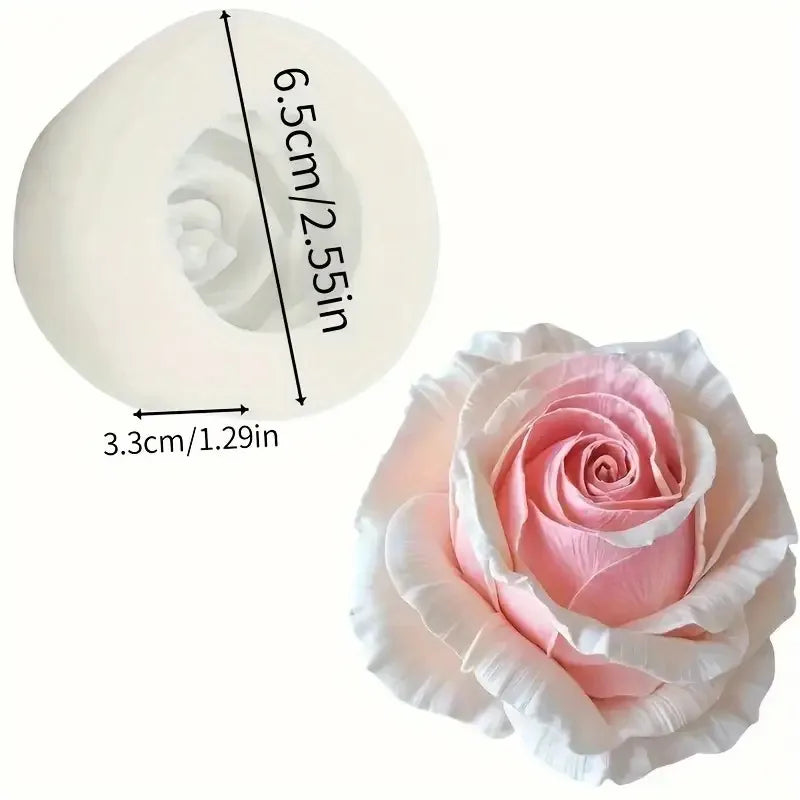 3D Rose Silicone Mold for Candles, Soap, Resin & Clay | StriveRiseFit