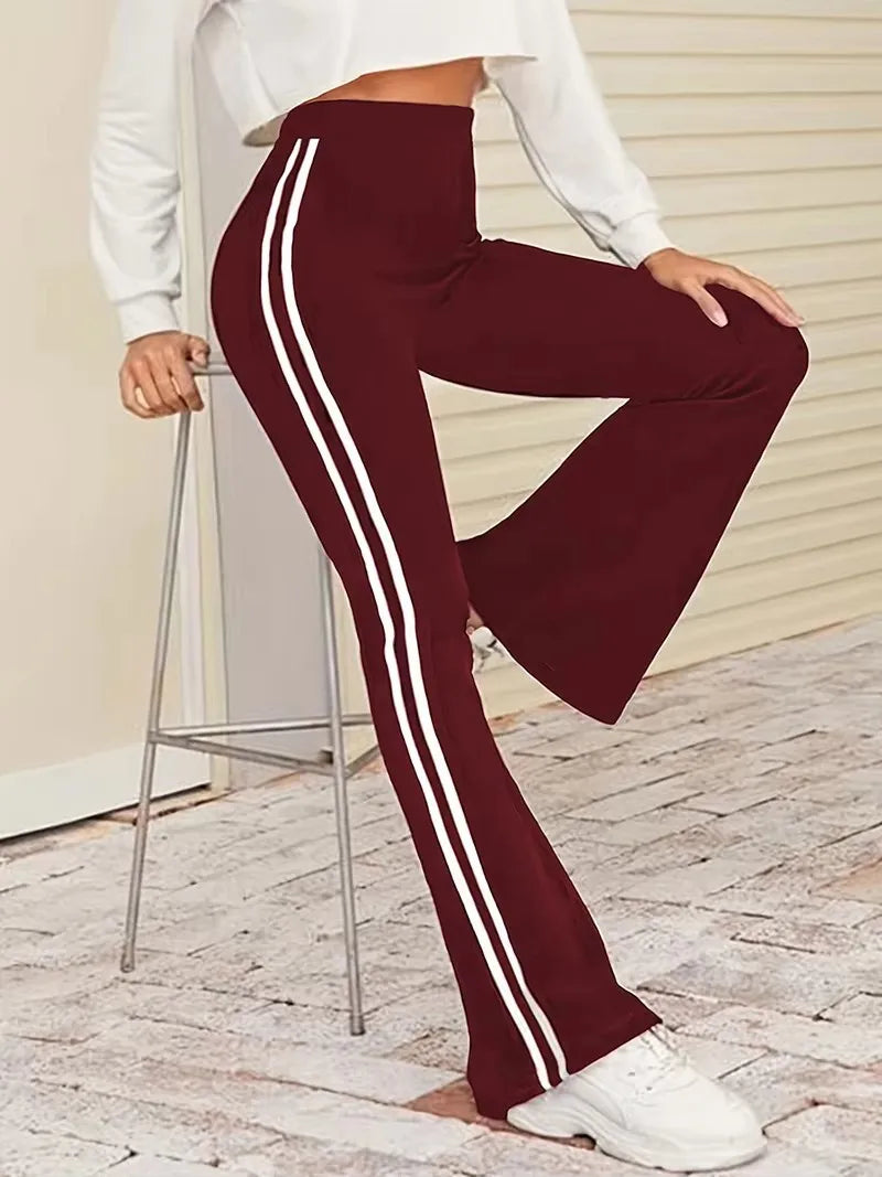 Striped Black or Red With White Stripe ~ Soft Flare ~ Fitness, Sports, Yoga, Relaxation