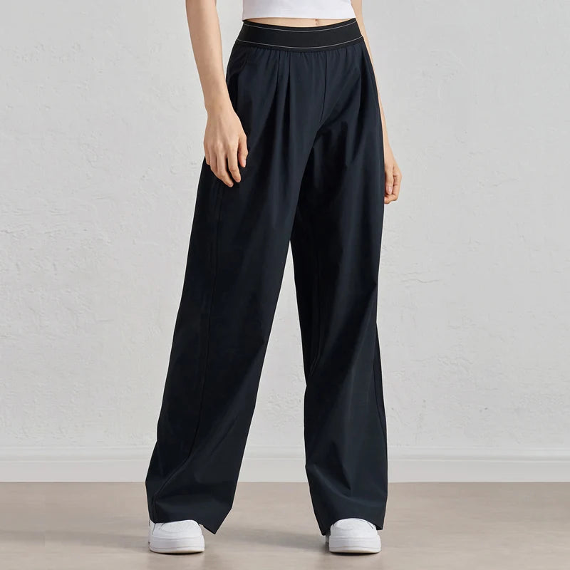 Lightweight Wide Leg Trousers Yoga Pants for Women 30" High Waisted Loose Casual Lounge Travel Work Sweatpants Women