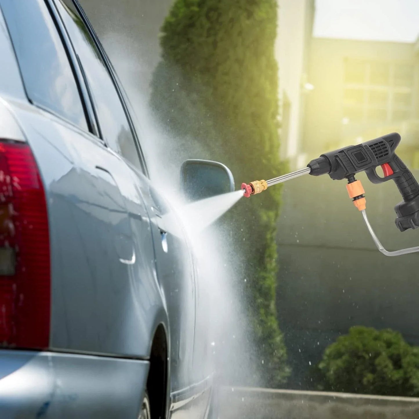 Cordless Electric Pressure Washer Gun — Portable Self-Priming Spray for Car, Home & Garden