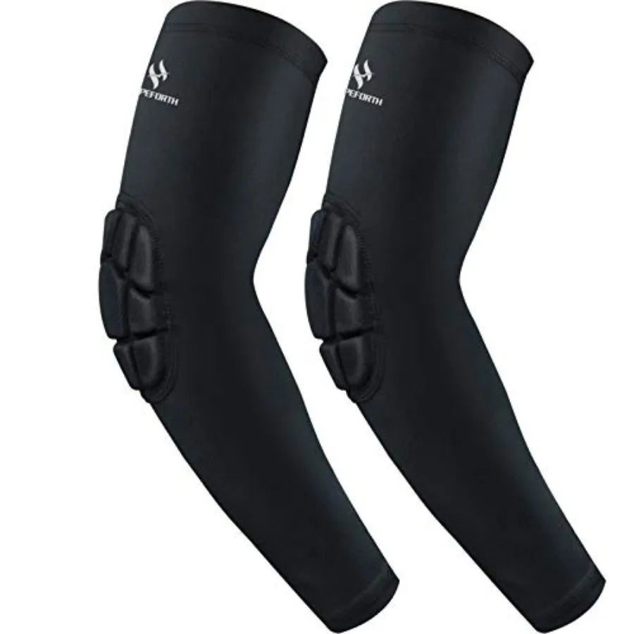 2-Pack Padded Elbow Sleeves Compression Arm Support for Sports & Protection | StriveRiseFit
