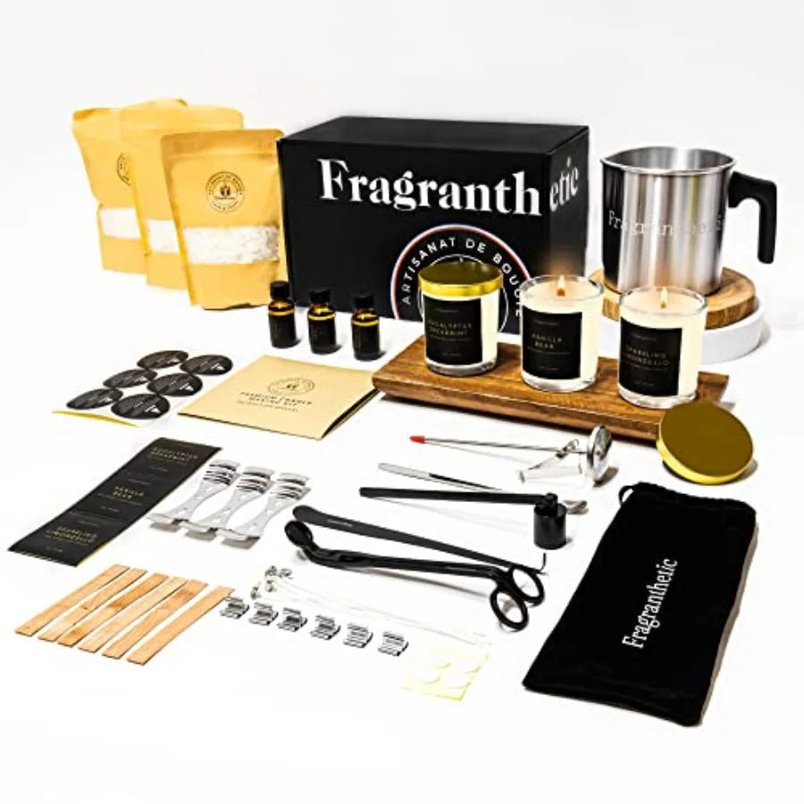 Luxury DIY Soy Candle Making Kit with Glass Jars & Wood Wicks | StriveRiseFit