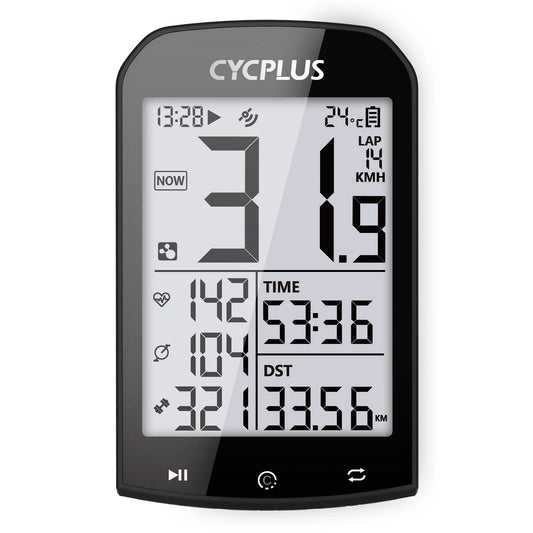 CYCPLUS M1 GPS Bike Computer Bluetooth 5.0 ANT+ Speedometer 2.9" IPX6 | StriveRiseFit