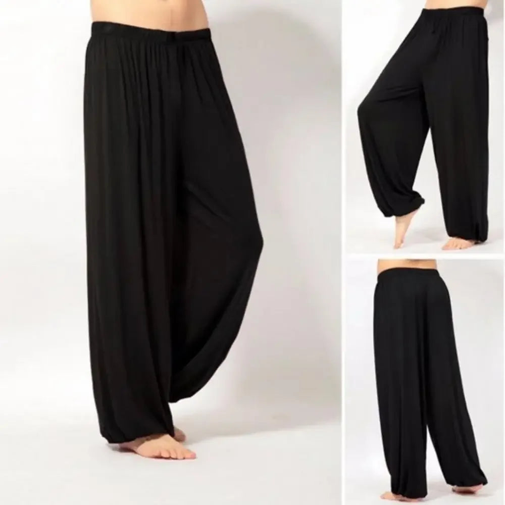Men's Harem Pants Solid Color ~ Yoga Pants ~ Morning Exercise ~ Tai Chi Pants  ~ Casual Wide Leg Pants