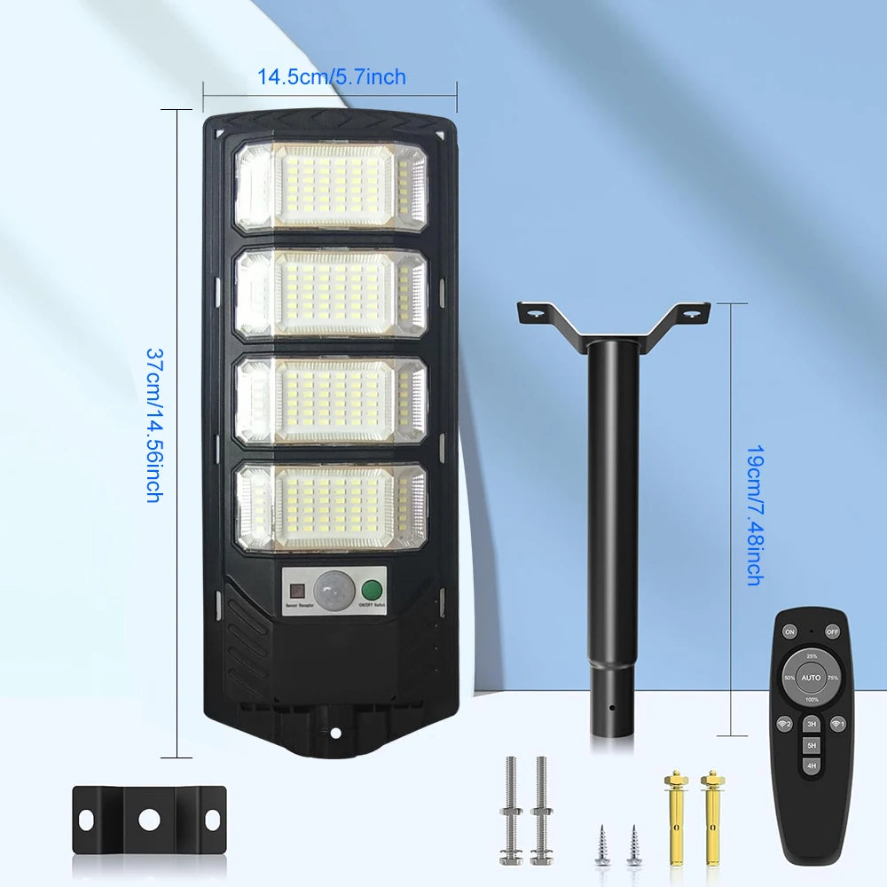 Solar LED Street Light | 192 LEDs | Motion Sensor | IP65 | 1 or 2-Pack | StriveRiseFit