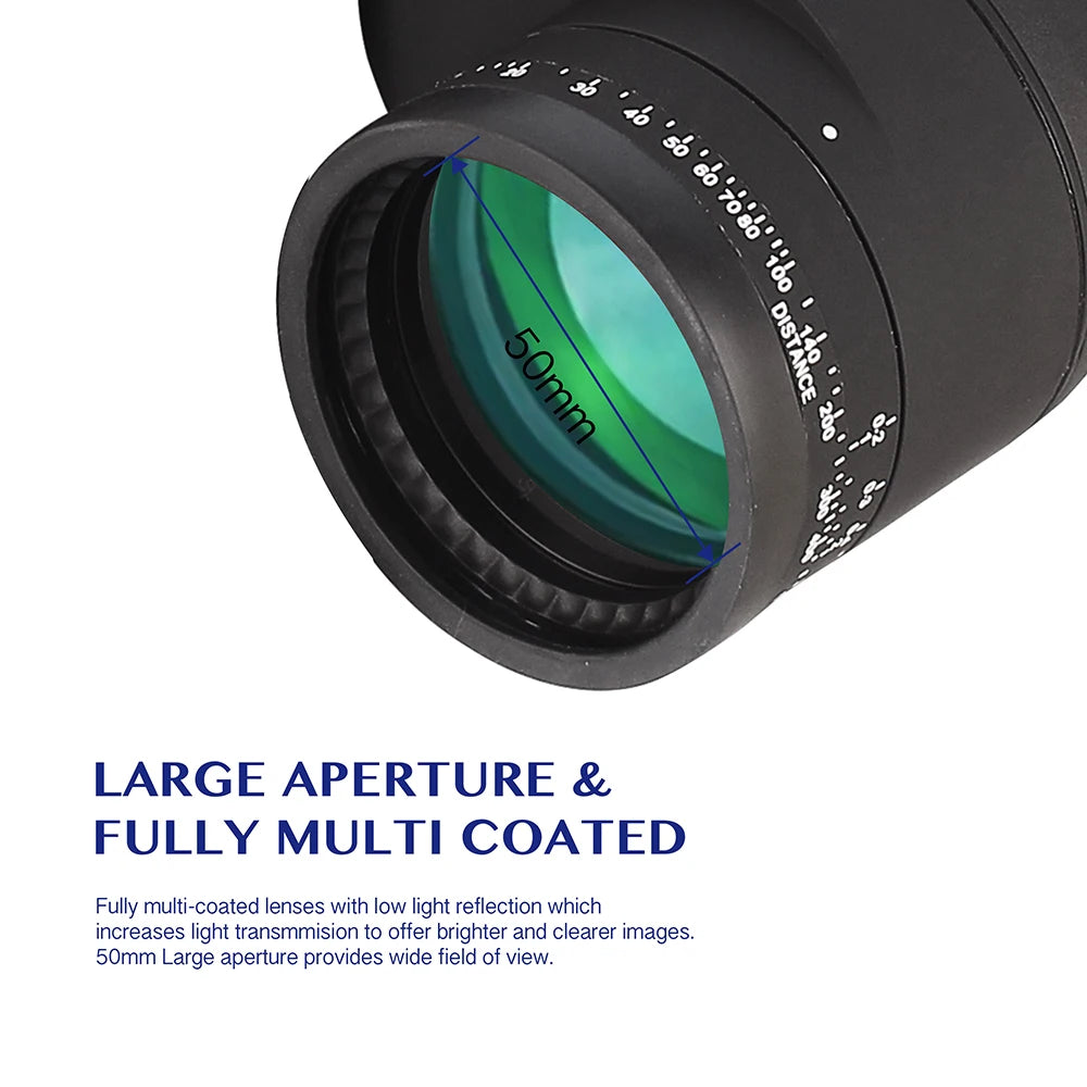 10x50 Marine Binoculars | BAK4 Prism, FMC Lens, Illuminated Compass & Rangefinder, IPX6 Waterproof