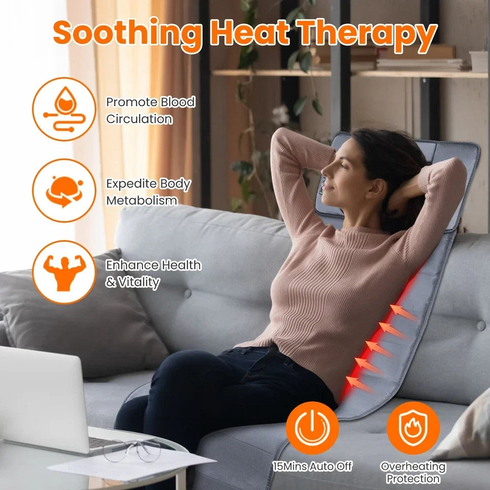 Electric Full Body Massage Mat with Heating, Kneading & Vibration for Neck & Back | StriveRiseFit