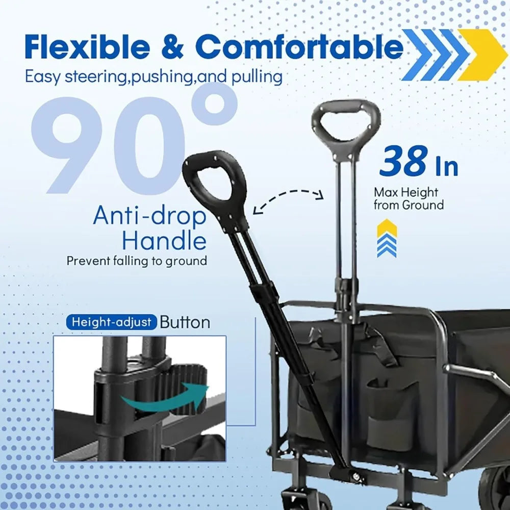 Heavy-Duty Collapsible Wagon Cart with All-Terrain Wheels | StriveRiseFit