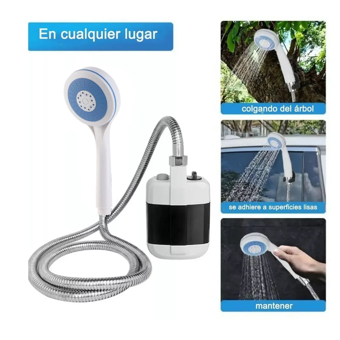 Portable Rechargeable Outdoor Shower Pump | Camping, Travel, Car, Garden & Pet Washing
