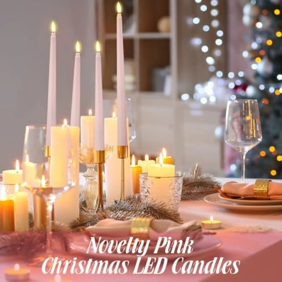 48-Piece Flameless LED Taper Candles Battery Operated 4 Sizes | StriveRiseFit