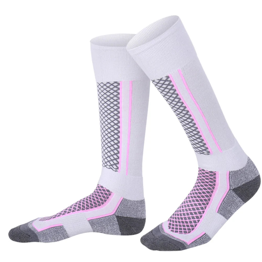 Men Women Kids Knee-high Warm Socks Breathable Ski Socks Outdoor Sports Performance Socks for Skiing Hiking Snowboarding