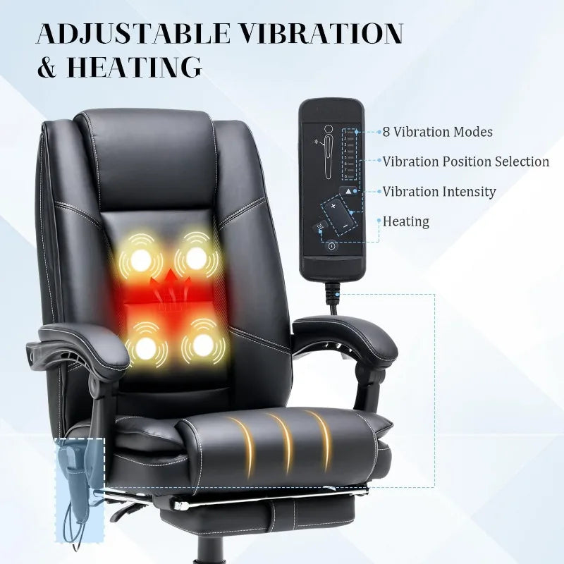 Ergonomic Office Chair with 4-Point Massage & Heat | HOMREST Executive