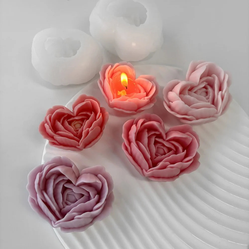 7-Piece 3D Flower Silicone Candle & Soap Mold Set | StriveRiseFit