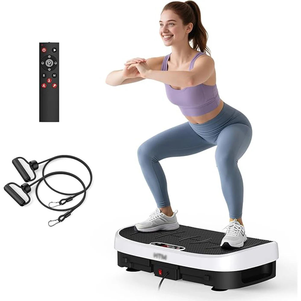 Vibration Plate Exercise Machine – 120 Levels, 330lbs, Quiet Motor, App Control