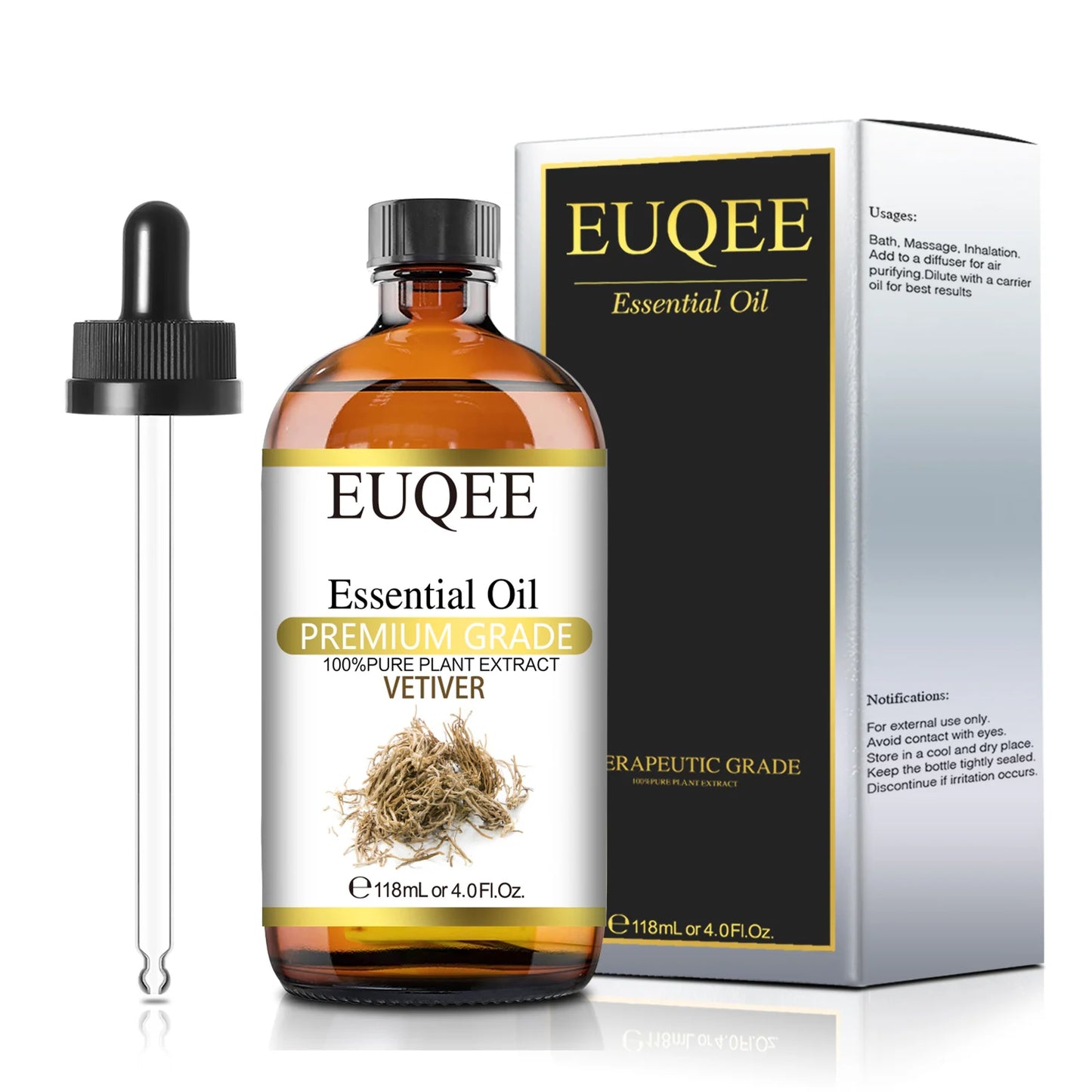 EUQEE 118ML Large Bottle of Essential Oil For Aroma Therapy Humidifier, DIY Soap, Massage
