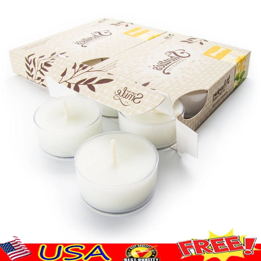 Pure Honeysuckle Tealight Candles Natural Essential Oils Multi Pack Scented Tea Lights Long Burn Time Home Event Decor 12 Count
