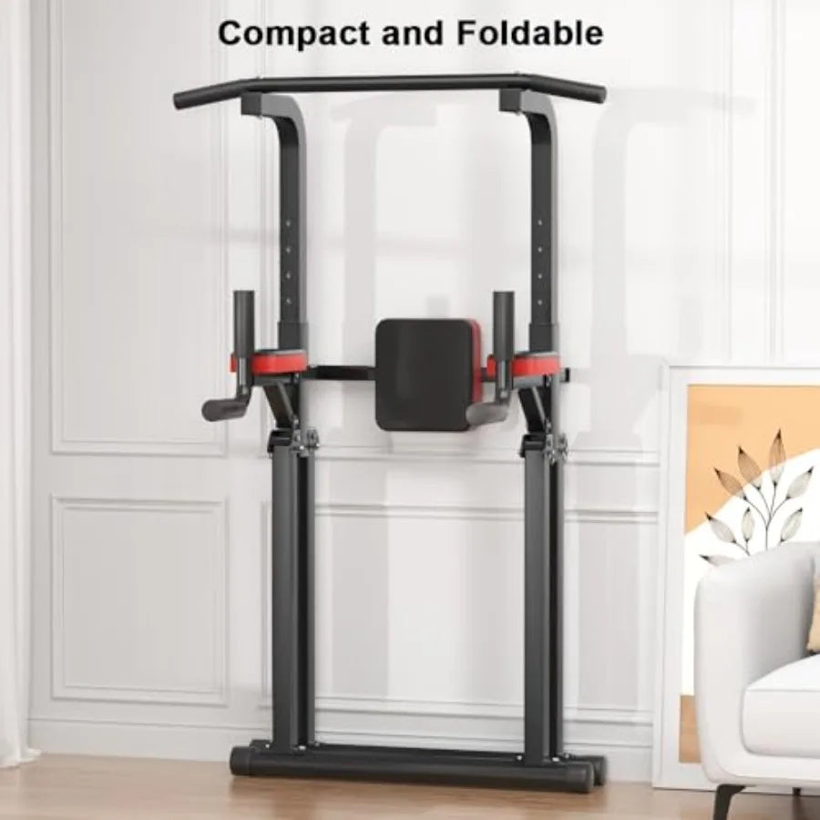 Foldable Power Tower Pull Up & Dip Station, Compact Home Gym | StriveRiseFit