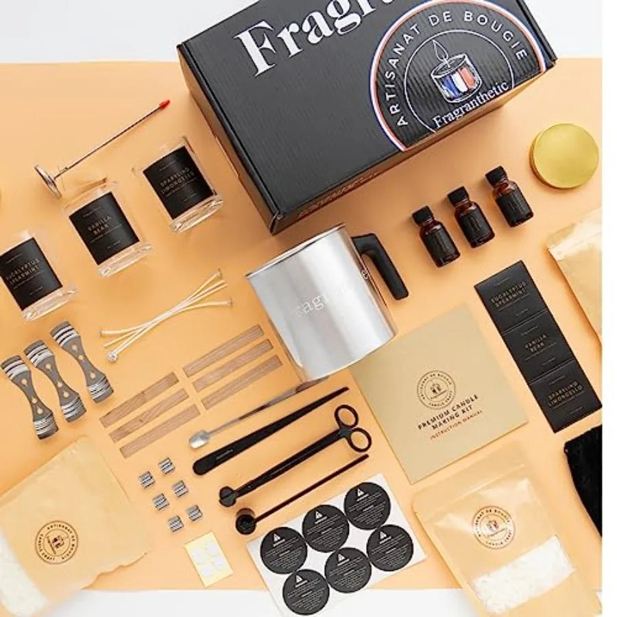 Luxury DIY Soy Candle Making Kit with Glass Jars & Wood Wicks | StriveRiseFit