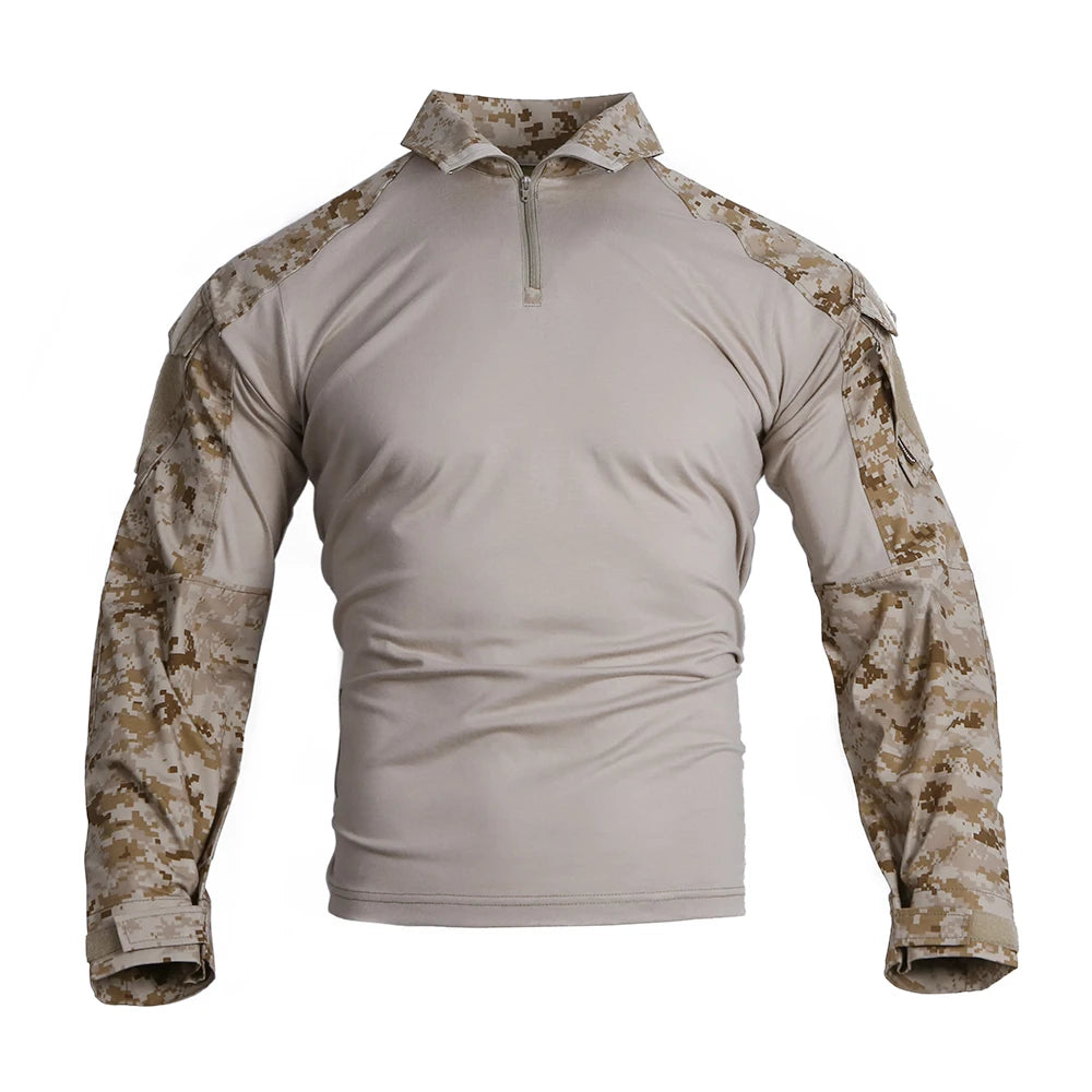 Emersongear Tactical G3 Combat Shirts Mens Gen3 Tops Camoflage T-Shirt Long Sleeve Hunting Airsoft Training Outdoor Hiking and More