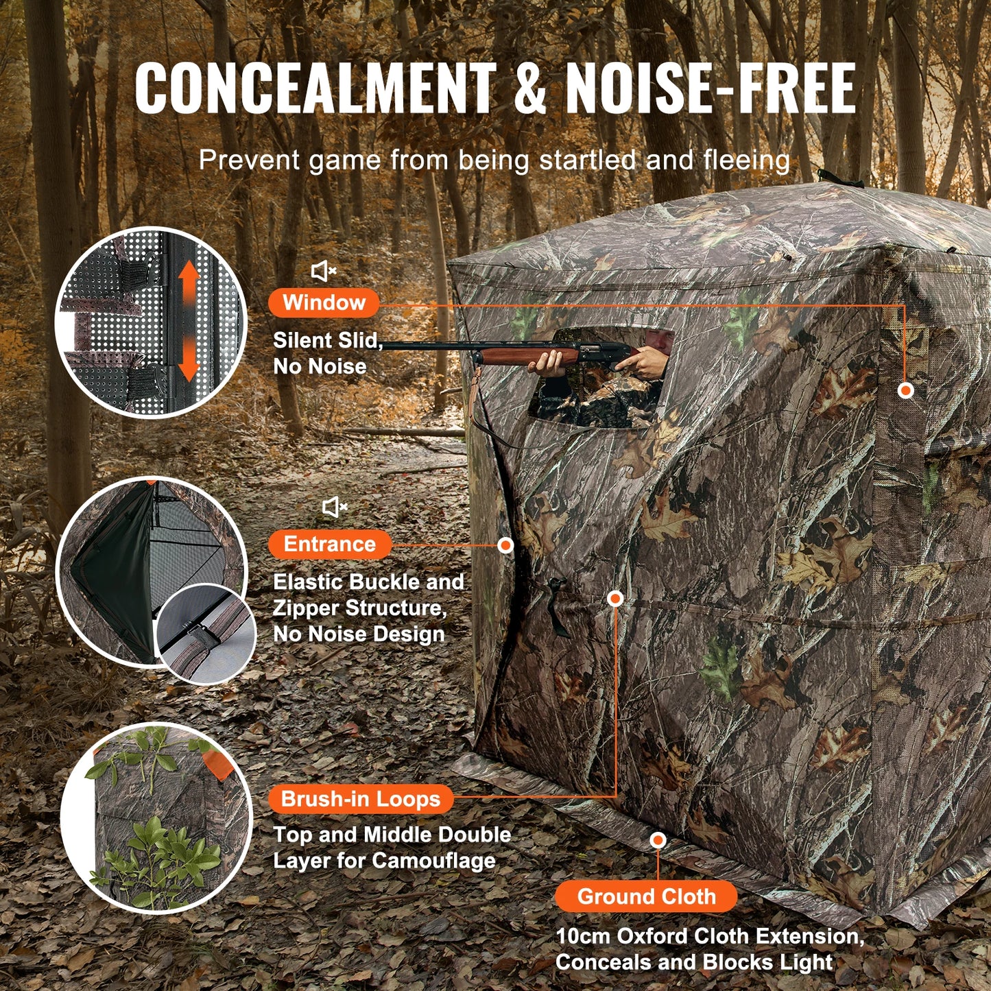 SucceBuy Pop-Up Hunting Blind | 270° See-Through Mesh, 1-2 Person, Waterproof, Turkey & Deer Hunting