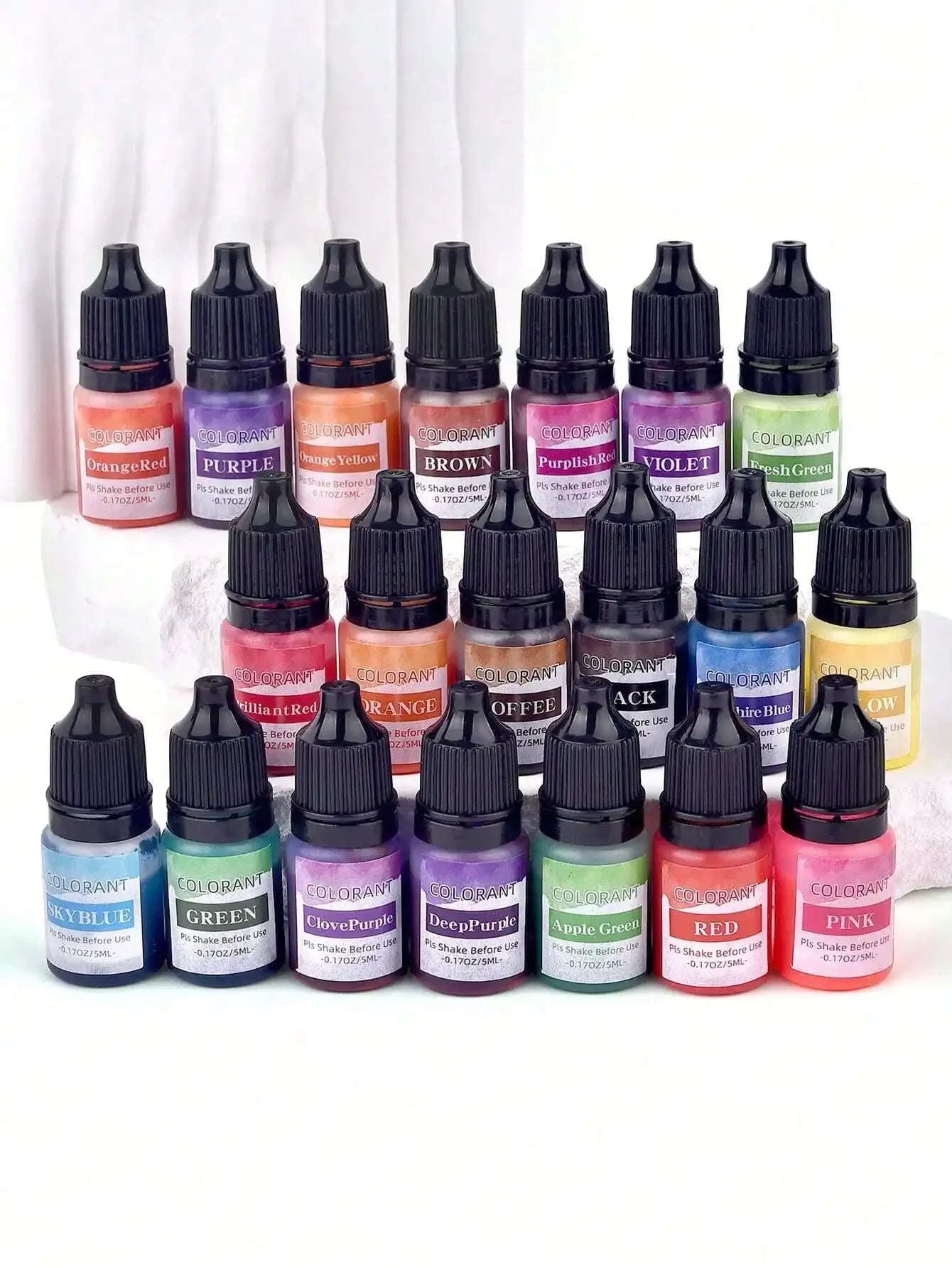 20-Color Candle Dye Set, 5ml Liquid Colorants for Soy Wax, Soap & Silicone Molds | StriveRiseFit