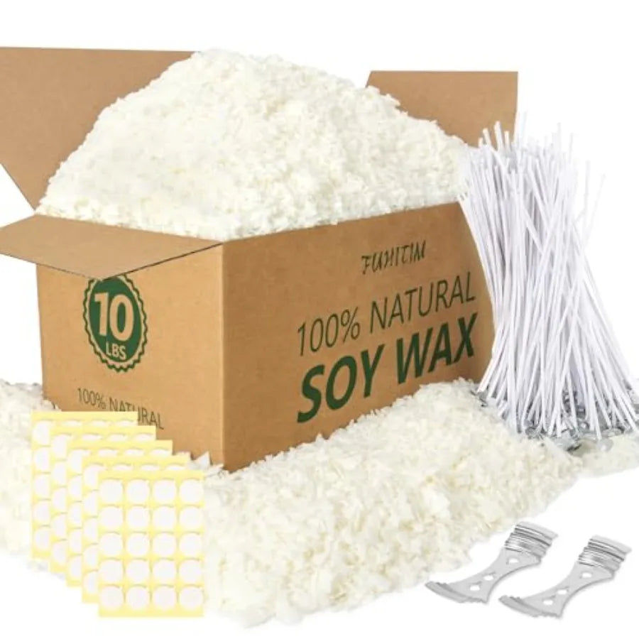 Premium Natural Soy Wax Flakes for Candle Making, 5 lb & 10 lb Kits | StriveRiseFit