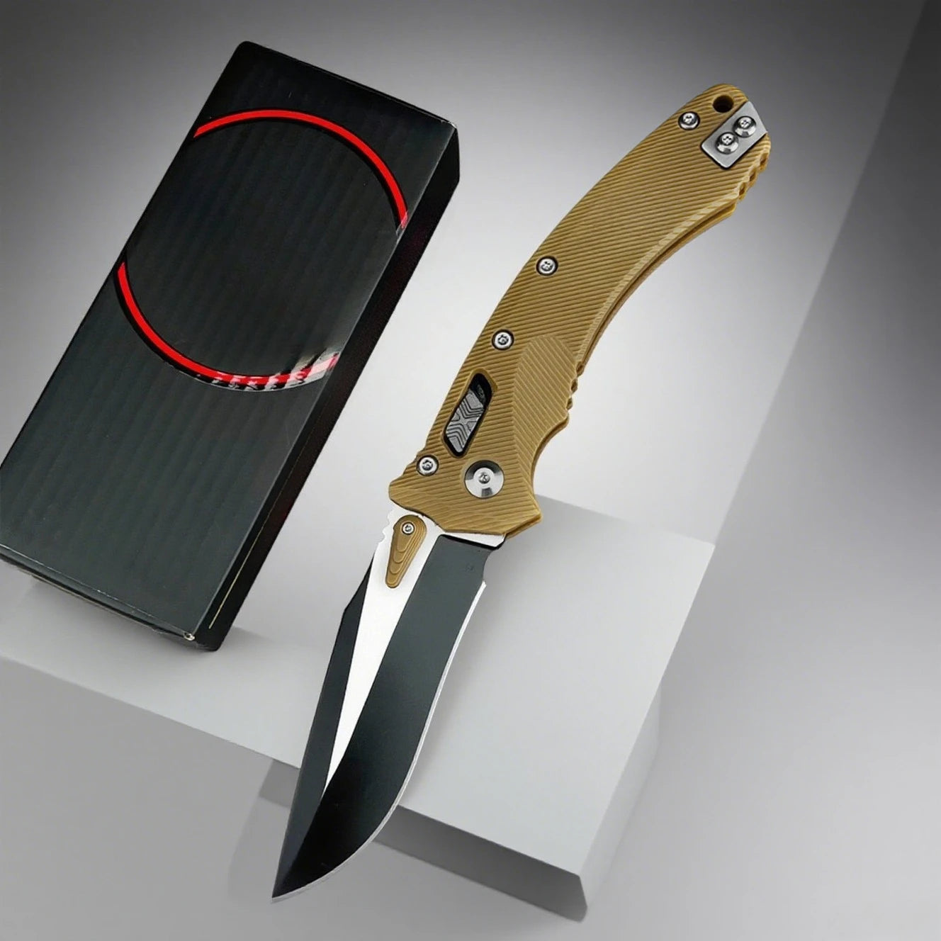 Micro MSI Folding Pocket Knife - 8Cr13MoV Blade, Nylon Fiber Handle, Survival & EDC