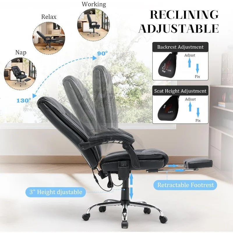 Ergonomic Office Chair with 4-Point Massage & Heat | HOMREST Executive