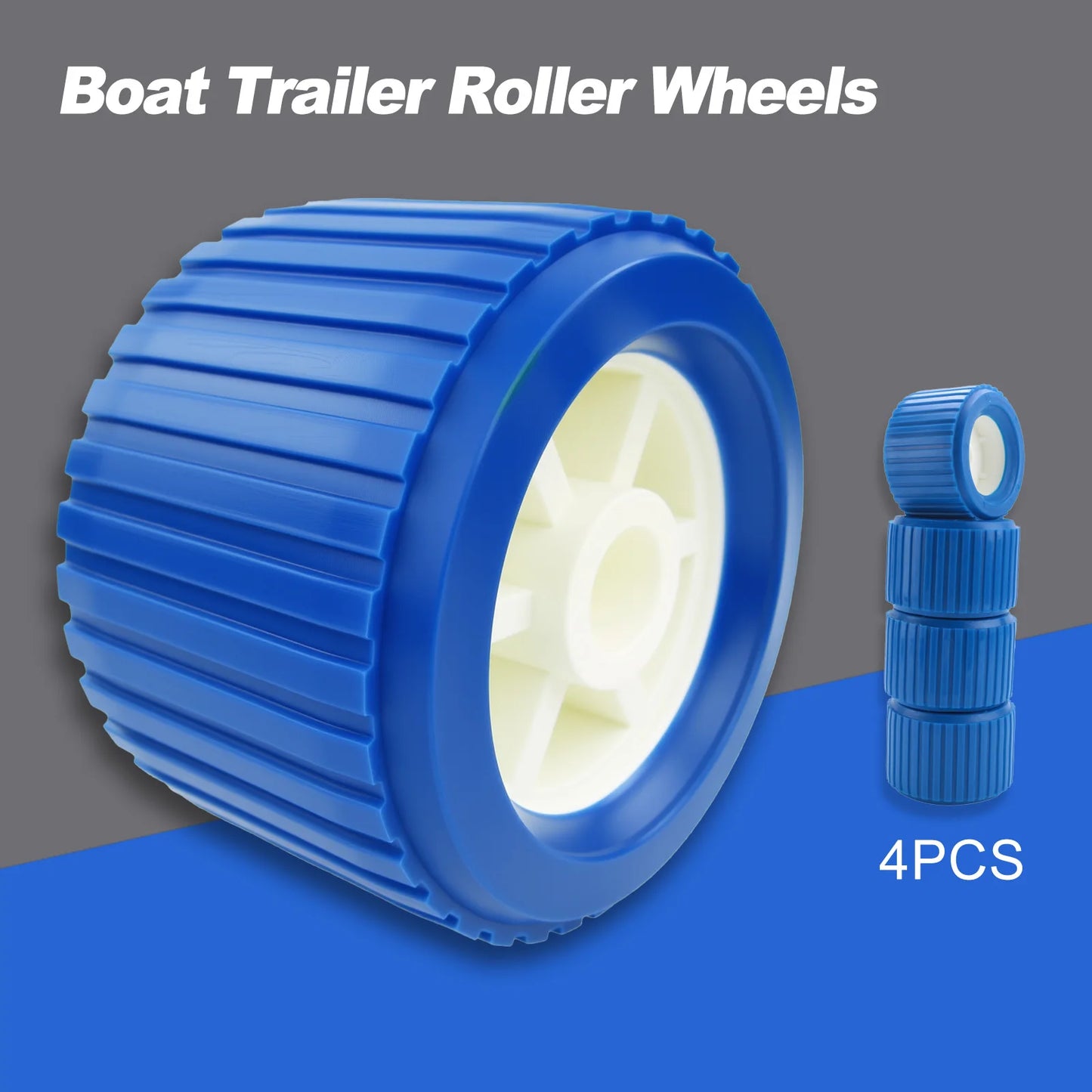Boat Trailer Wobble Rollers 4-Pack | 110×75×19mm Ribbed EVA | StriveRiseFit