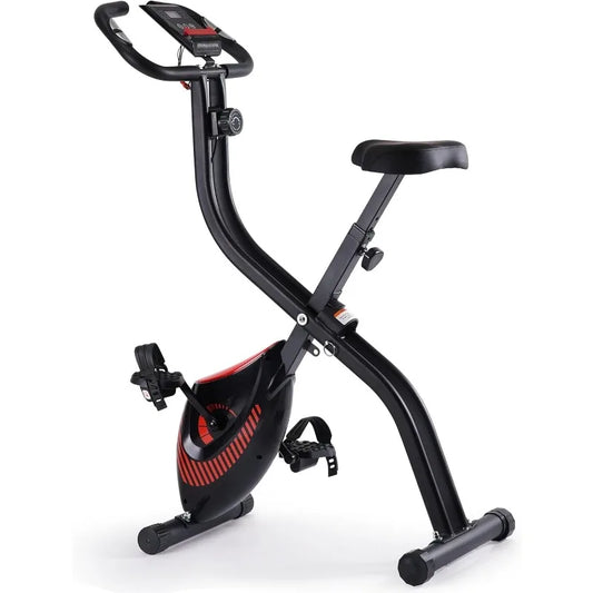 Exercise Bike 3 IN 1 Stationary Bike ~ Folding Exercise Bike with 8-Level Adjustable Resistance ~ Comfortable Seat / Cushion LCD