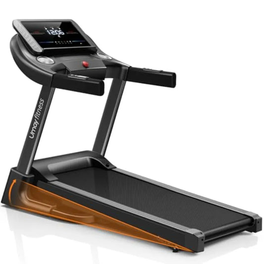 Fitness Home Folding Incline Treadmill with Pulse Sensors, 3.0 HP Quiet Brushless, 300 lbs Capacity (Black with 10% Incline)