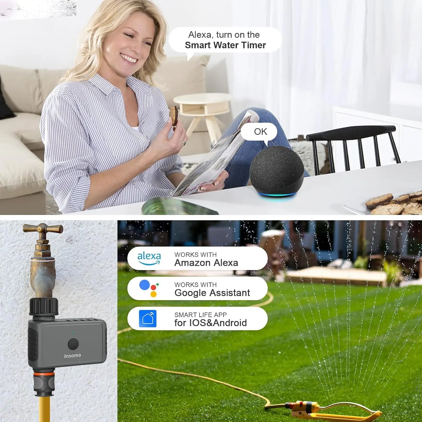 Smart WiFi Garden Water Timer | App-Controlled Irrigation | Alexa Compatible | NPT & BSPT Versions