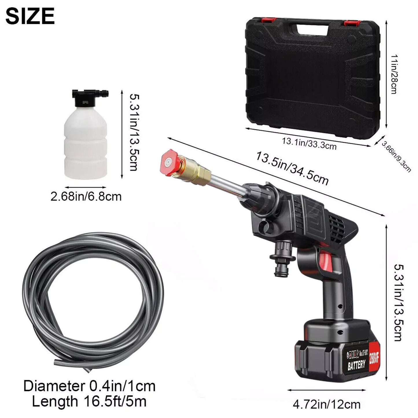 Cordless Electric Pressure Washer Gun — Portable Self-Priming Spray for Car, Home & Garden