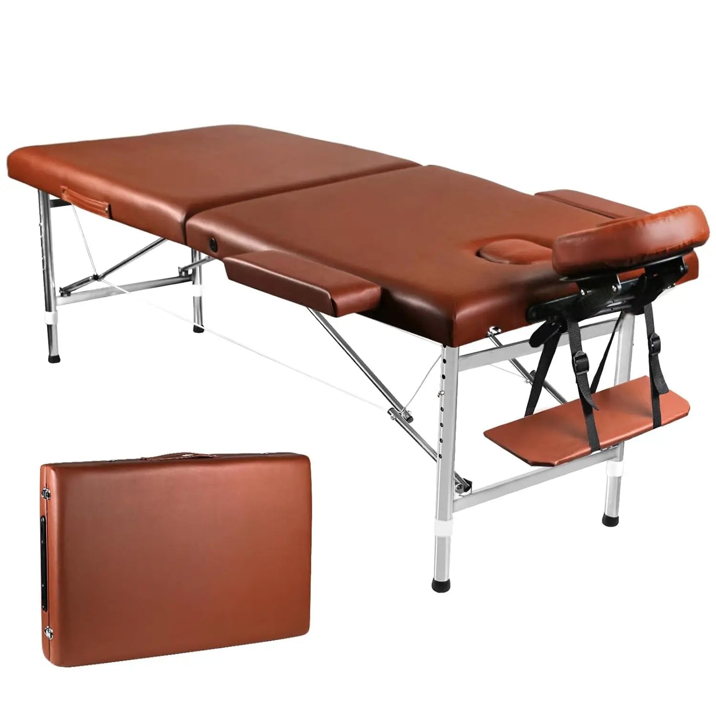Portable Aluminum Massage Table 80" — Height Adjustable 2-Fold Spa & Tattoo Bed | StriveRiseFit