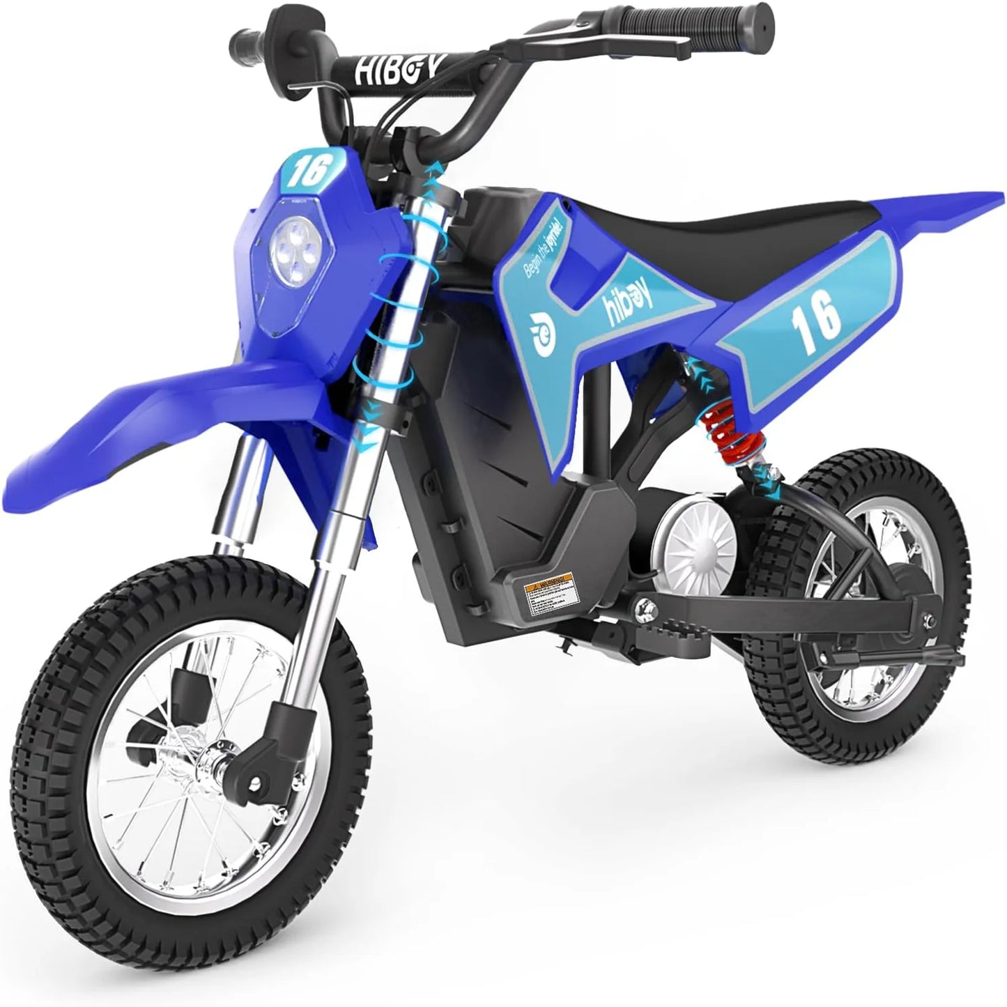 Hiboy 36V & 300W Electric Motorcycle - Up to 15.5 MPH & 13.7 Miles Long-Range, 3-Speed Modes Electric Dirt Bike for Kids Ages 3-10