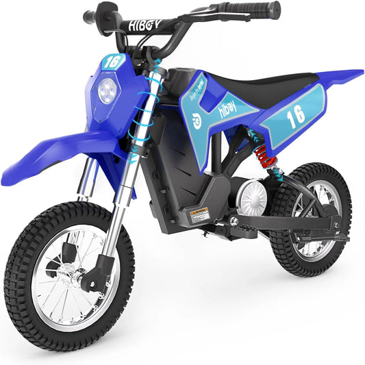 Hiboy 36V & 300W Electric Motorcycle - Up to 15.5 MPH & 13.7 Miles Long-Range, 3-Speed Modes Electric Dirt Bike for Kids Ages 3-10