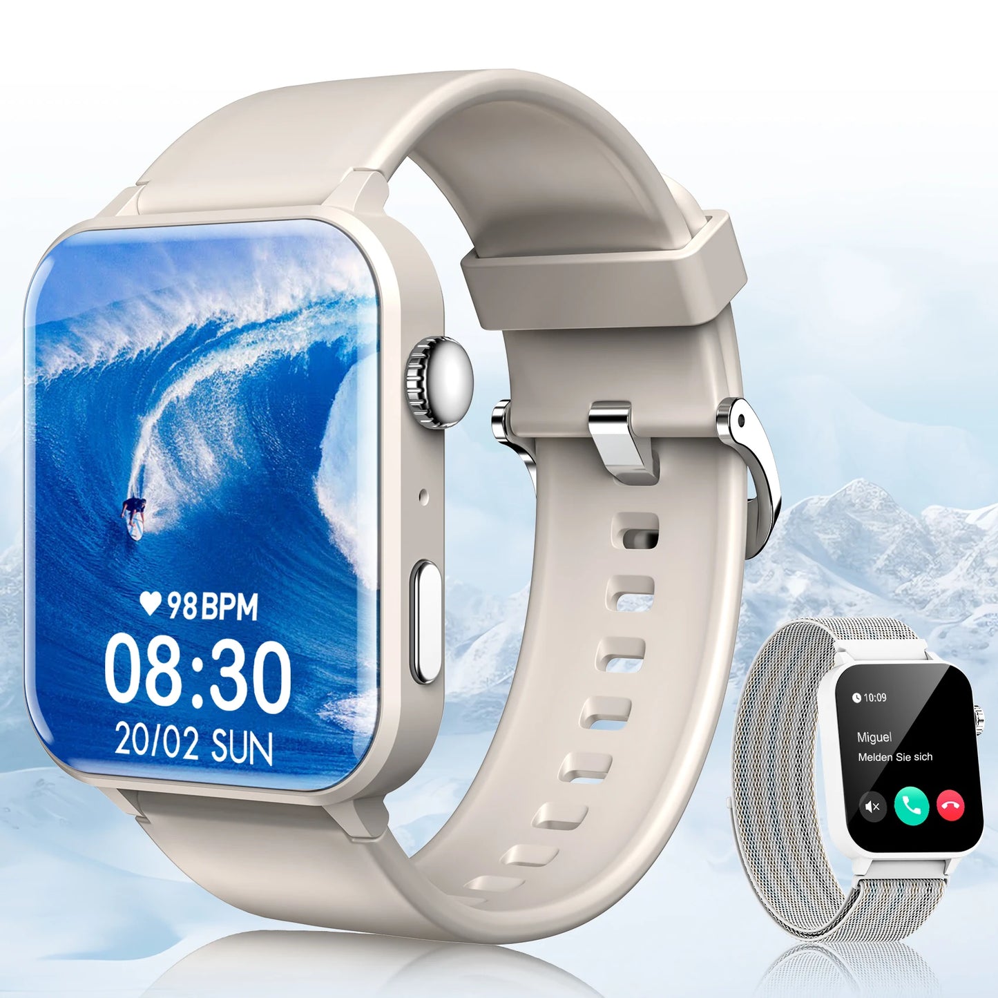 Baolubao TFT Display Smart Watch Make/Receive Phone Calls Smartwatch For Men Women Blood Oxygen 100+ Sports Modes Christmas Gift