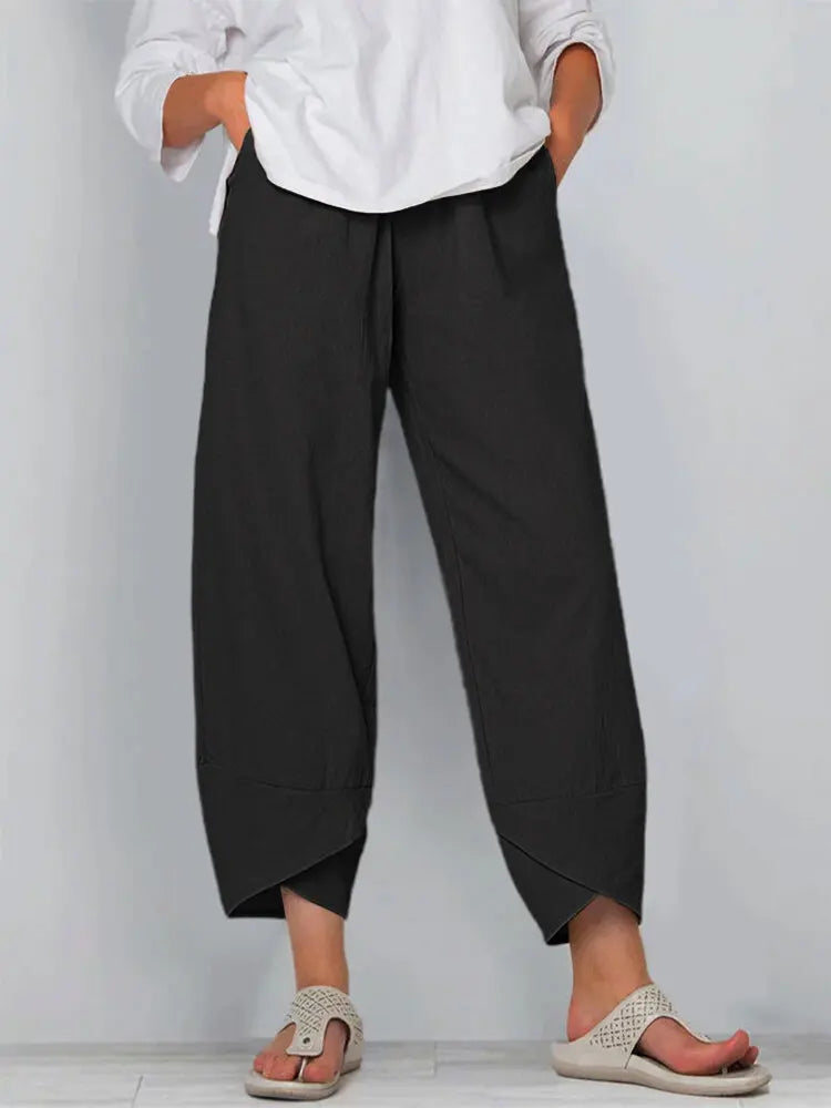 Streetwear Women Clothes Women Pants ~ Joggers Cotton / Linen Casual Autumn Elegant