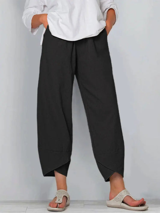 Streetwear Women Clothes Women Pants ~ Joggers Cotton / Linen Casual Autumn Elegant